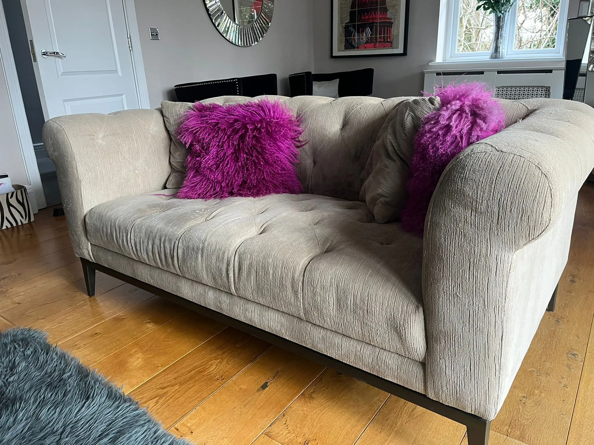 Modern Tufted 2 – Seater Sofa with Deep Cushions