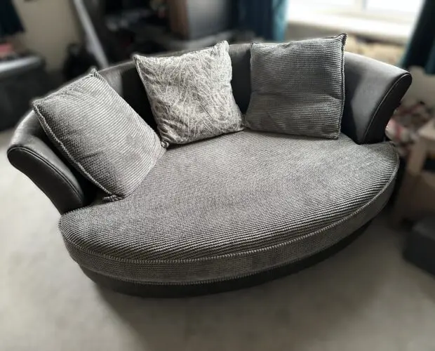 DFS Henderson Oval Cuddler Sofa - Charcoal (Grey)