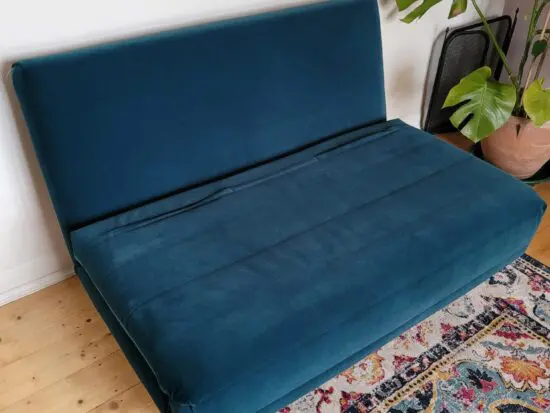 M&S Teal Velvet Logan Small Double Sofa Bed