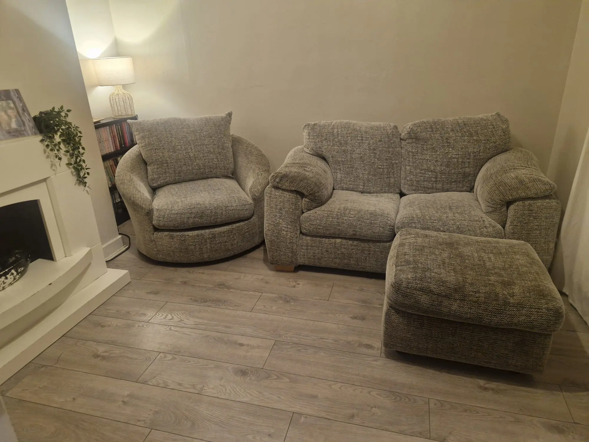 SCS Cosy 2-Seater Sofa with Swivel Chair and Footstool Set