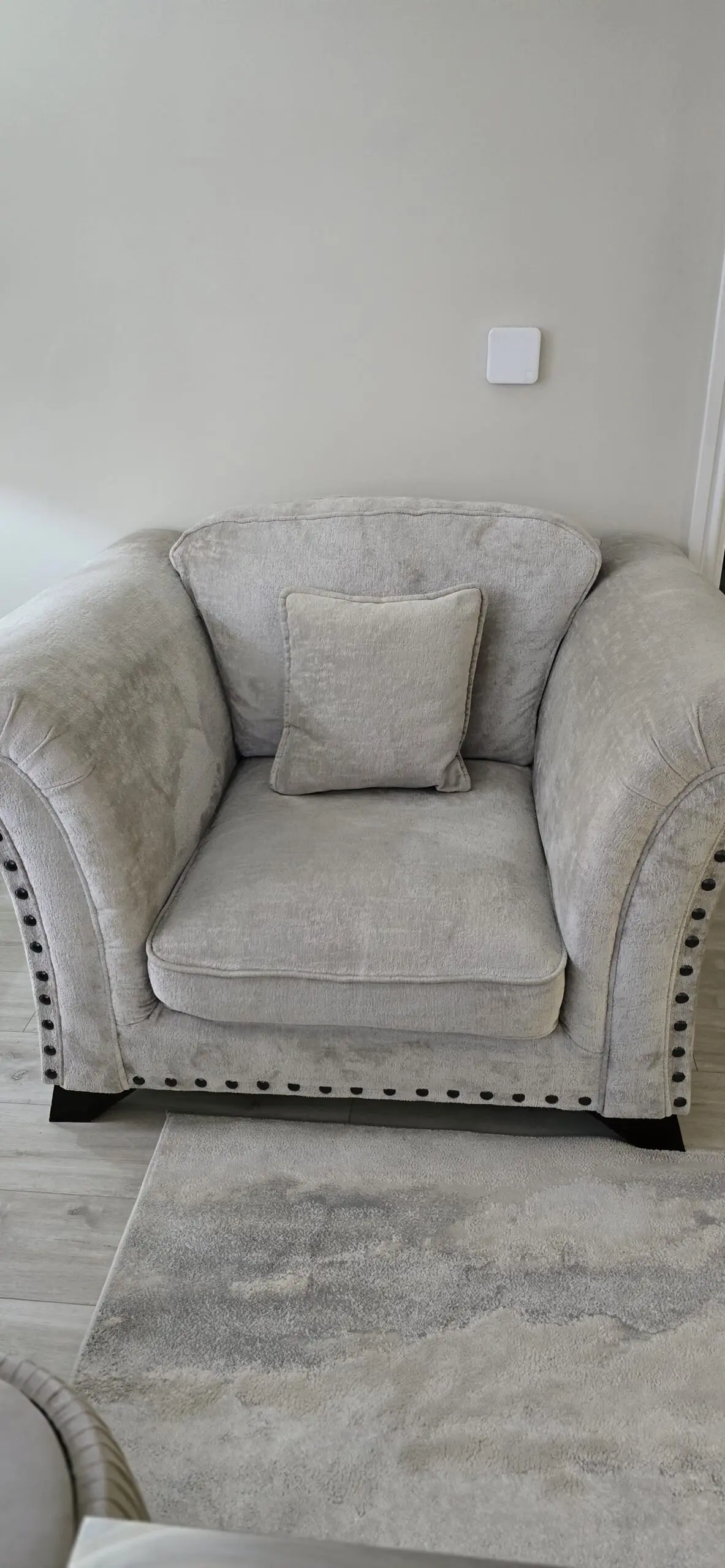 Set 1- 3-4 Seater Sofa with Studded Detail and Scatter Cushions