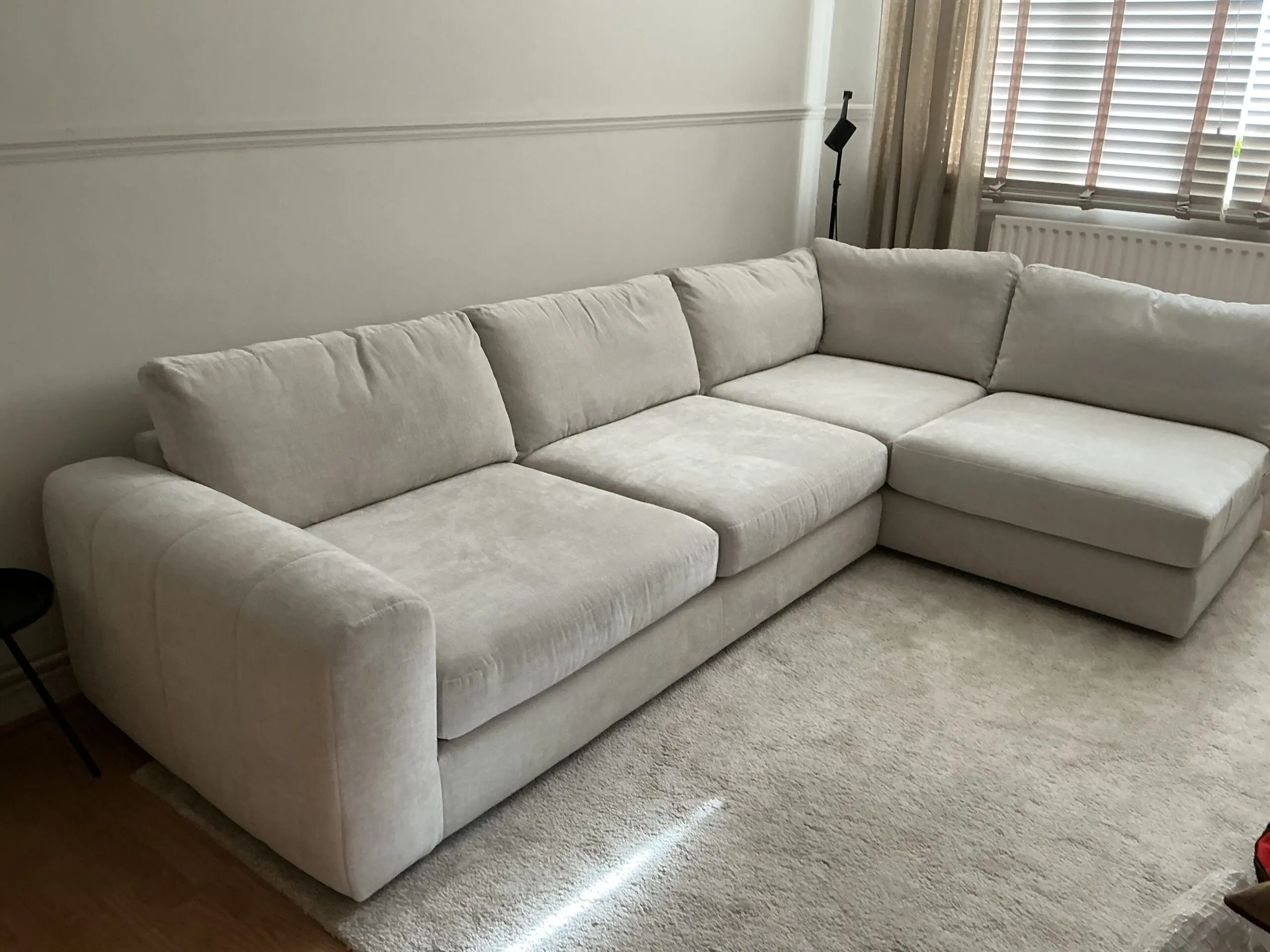 DFS Grand Designs Lambourn Corner Sofa, Beige Chenille