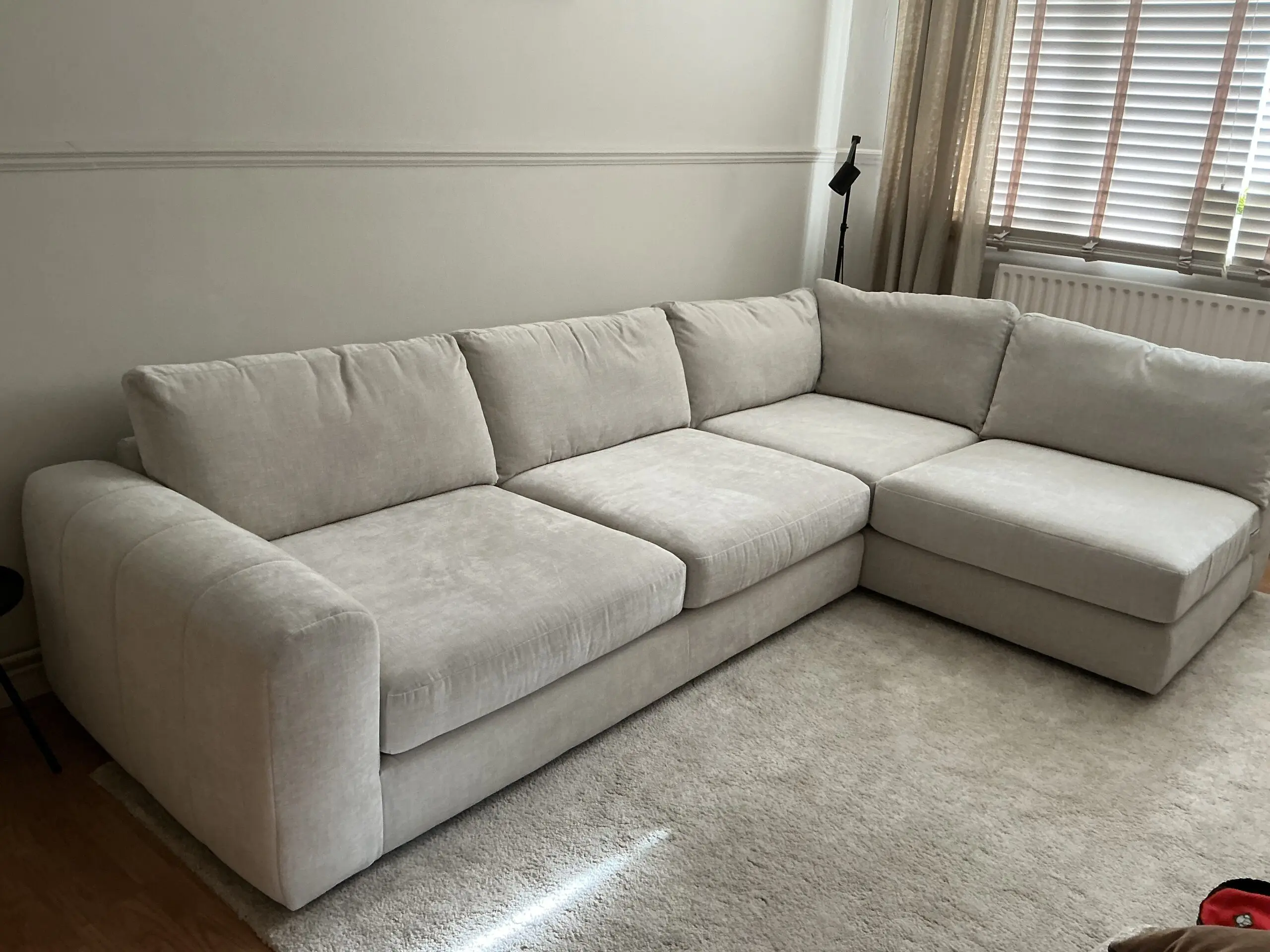 DFS Grand Designs Lambourn Corner Sofa, Beige Chenille