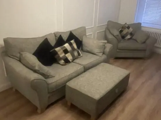 Harvey’s Grey 3 Seater Sofa Set