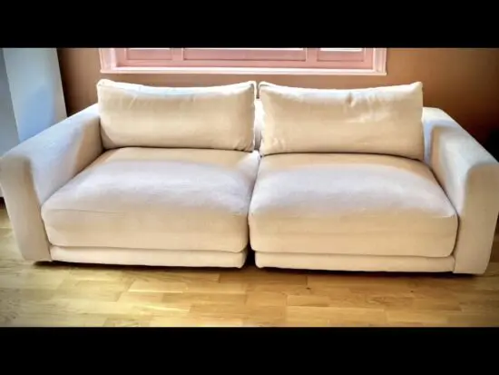 Loaf Sofa, Pink Beige, Mid century, stainproof, Minimalism