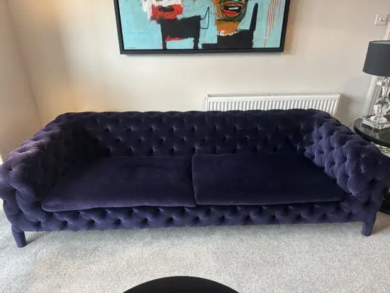 Deep Purple Velvet Arketipo Sofa