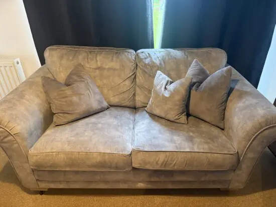 Grey 2 Seat Sofa and Armchair