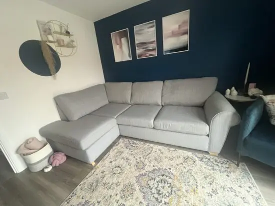 DFS light grey Owen corner sofa