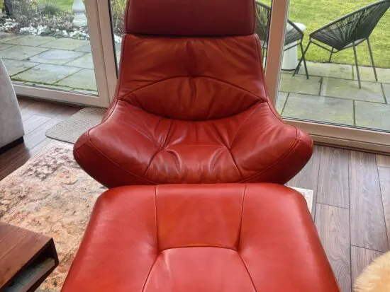 merlin swivel chair and footstool