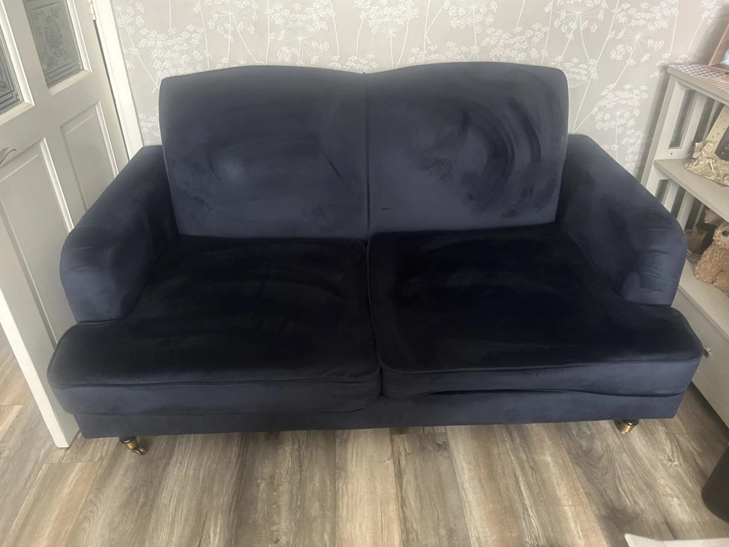 Wayfair Classic 2-Seater Sofa with Rounded Arms and Wooden Legs