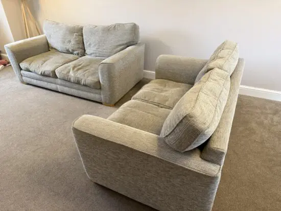Furniture Village beige sofa set