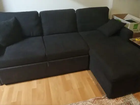 Grey corner sofa bed