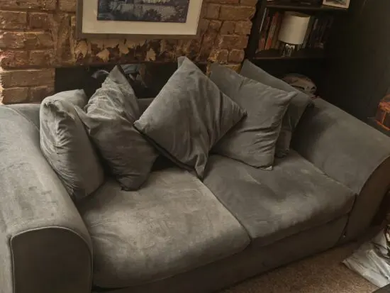 Grey large and small 2 seater sofa suite