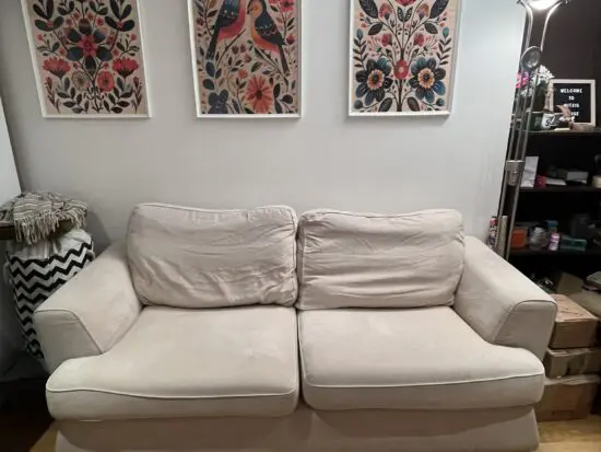 Beige 3-seats sofa