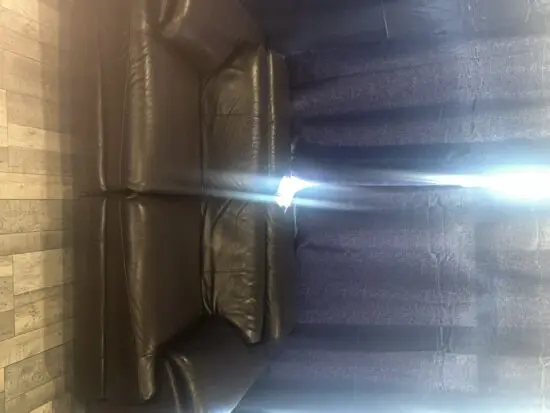 Electric Recliner Two Seater Sofa Black Leather