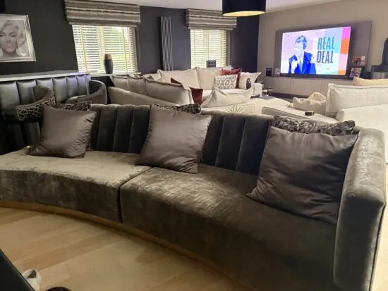 Handmade curved sofa