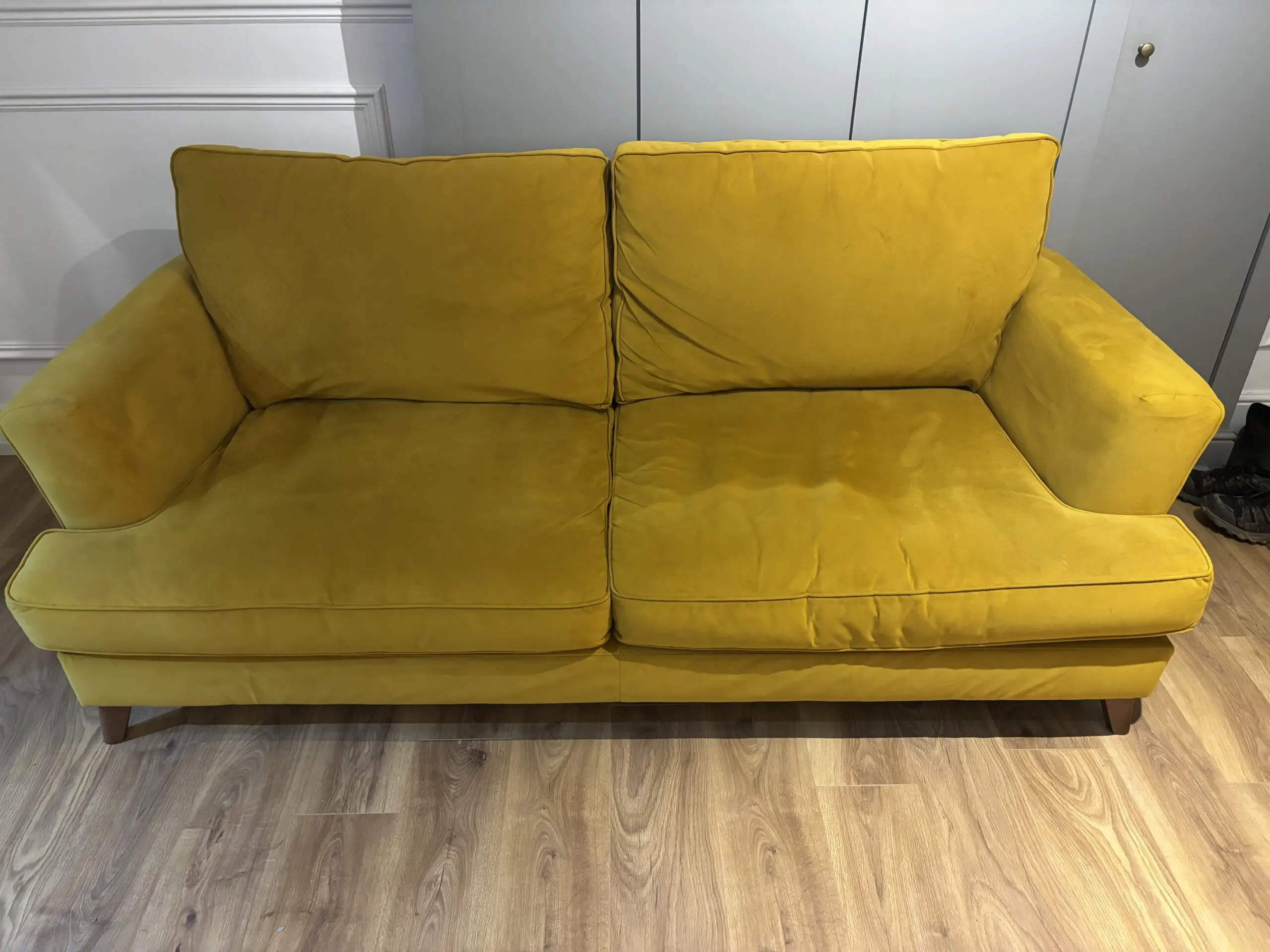 Laura James Ocre Sofa