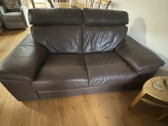 Polo Divani Brown Leather Sofa Set