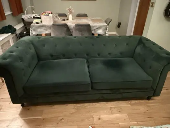 Habitat Chesterfield Velvet 3 Seater Sofa - Green