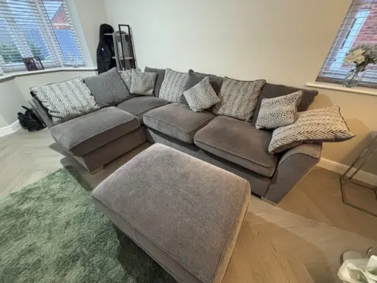 Furniture for the home corner sofa with foot pouffe