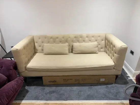 Made oatmeal/beige 3 seater sofa