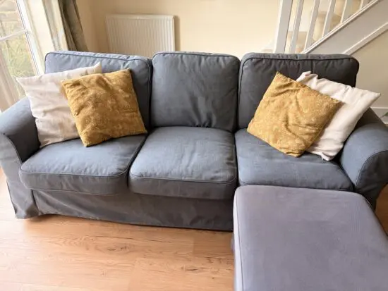 IKEA EKTORP Sofa with Storage Footstool