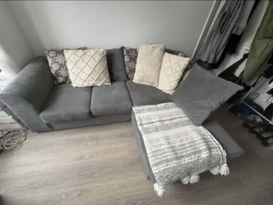 Grey corner sofa