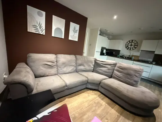 Selling my used ikea sofa which is charcoal grey 5 seat corner sofa