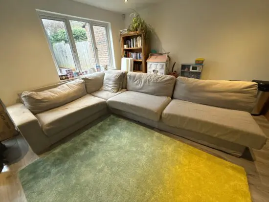 Nabru Grey Silver Modular Corner Sofa Bed