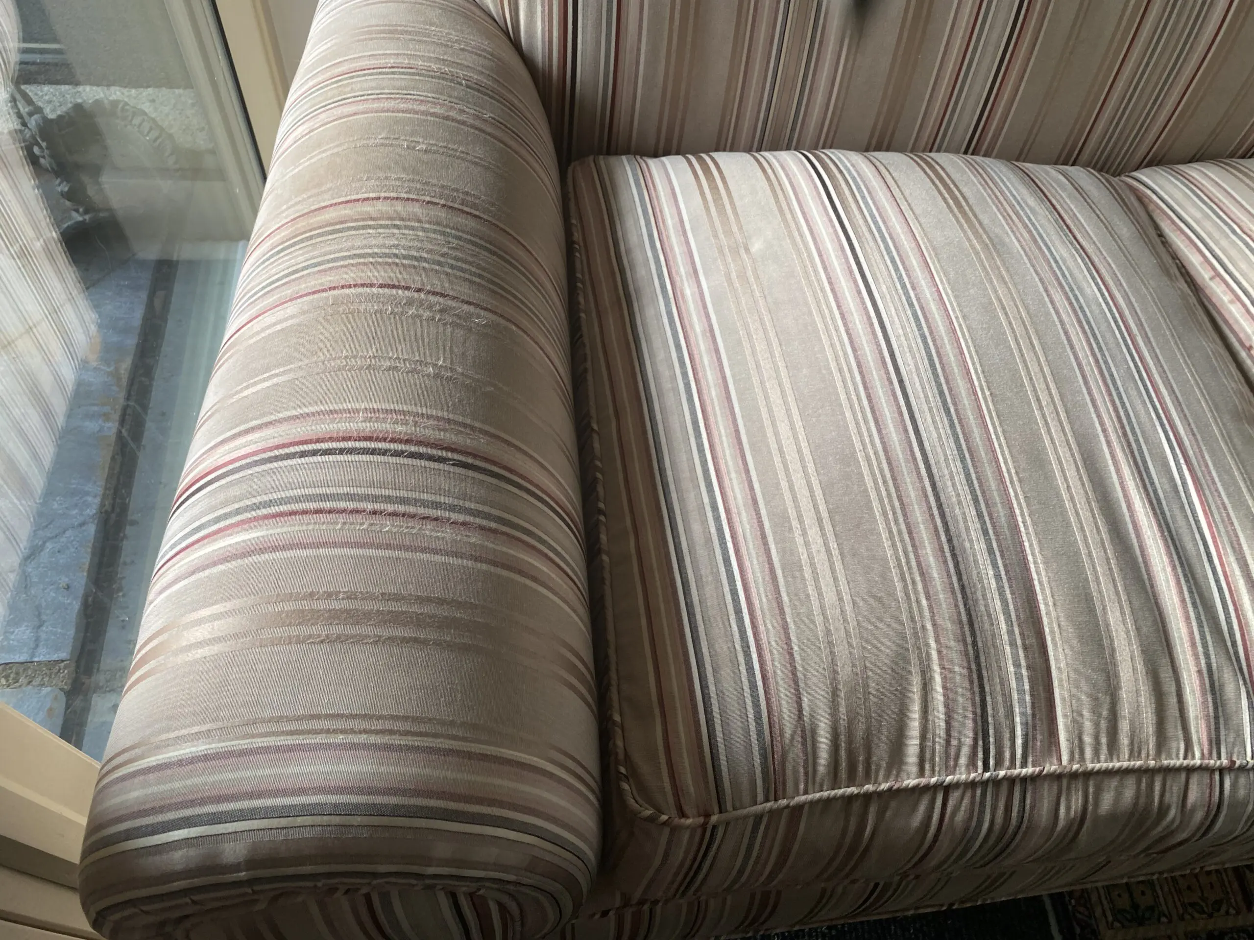 Edwardian upholstered sofa.