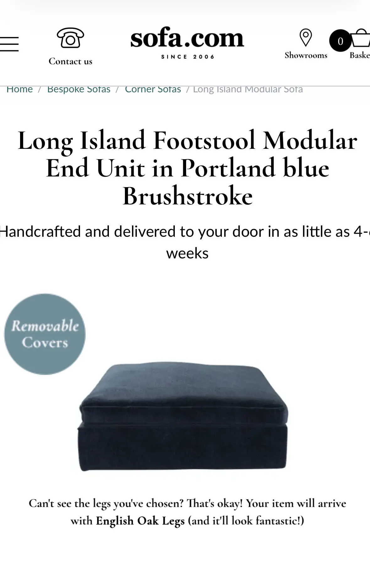 2 x Large Footstools from sofa.com