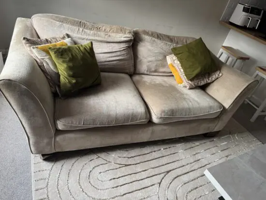 A two-seater sofa/love seat