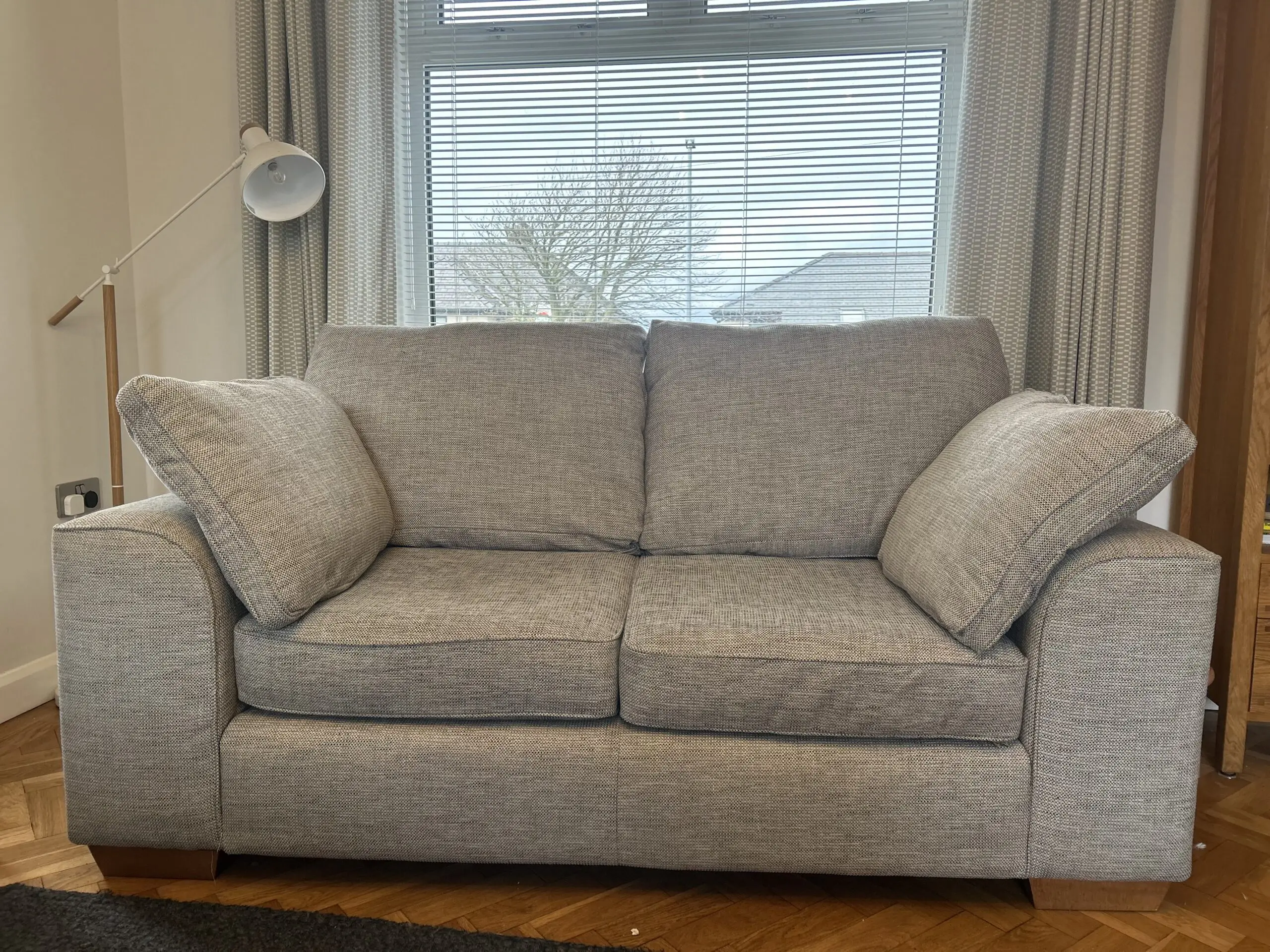 M&S 2 seater Nantucket texture grey