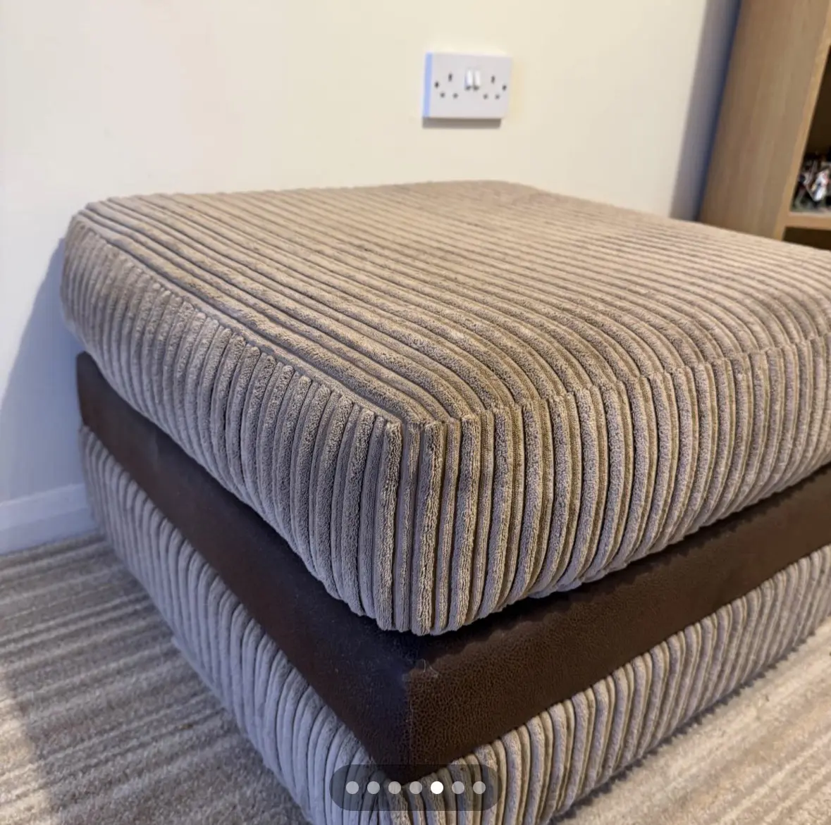 SCS 2-Seater Sofa with Scatter Cushions and Matching Footstool