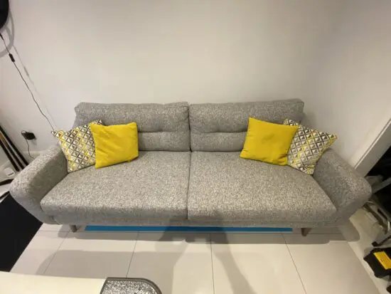 Grey modern 4 seater sofa from Cousins furniture store