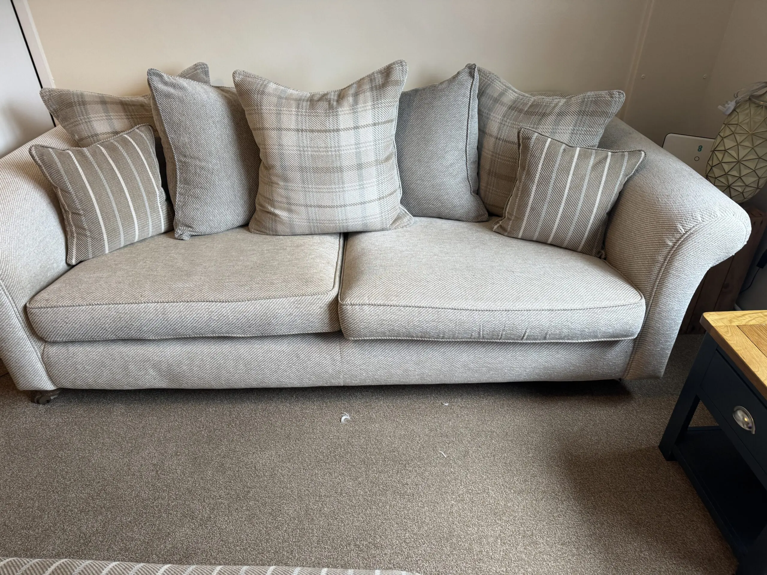 DFS 3 seater 2 seater plus foot stool