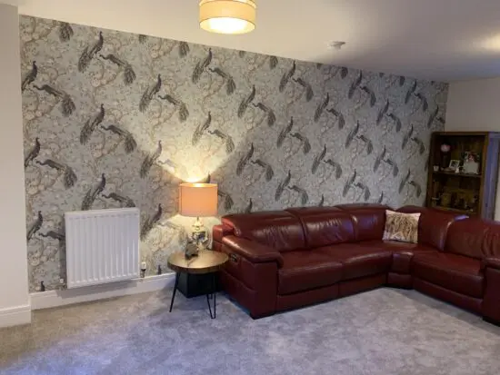 Sofology Laurence double power recliner double power head rests red leather sofa