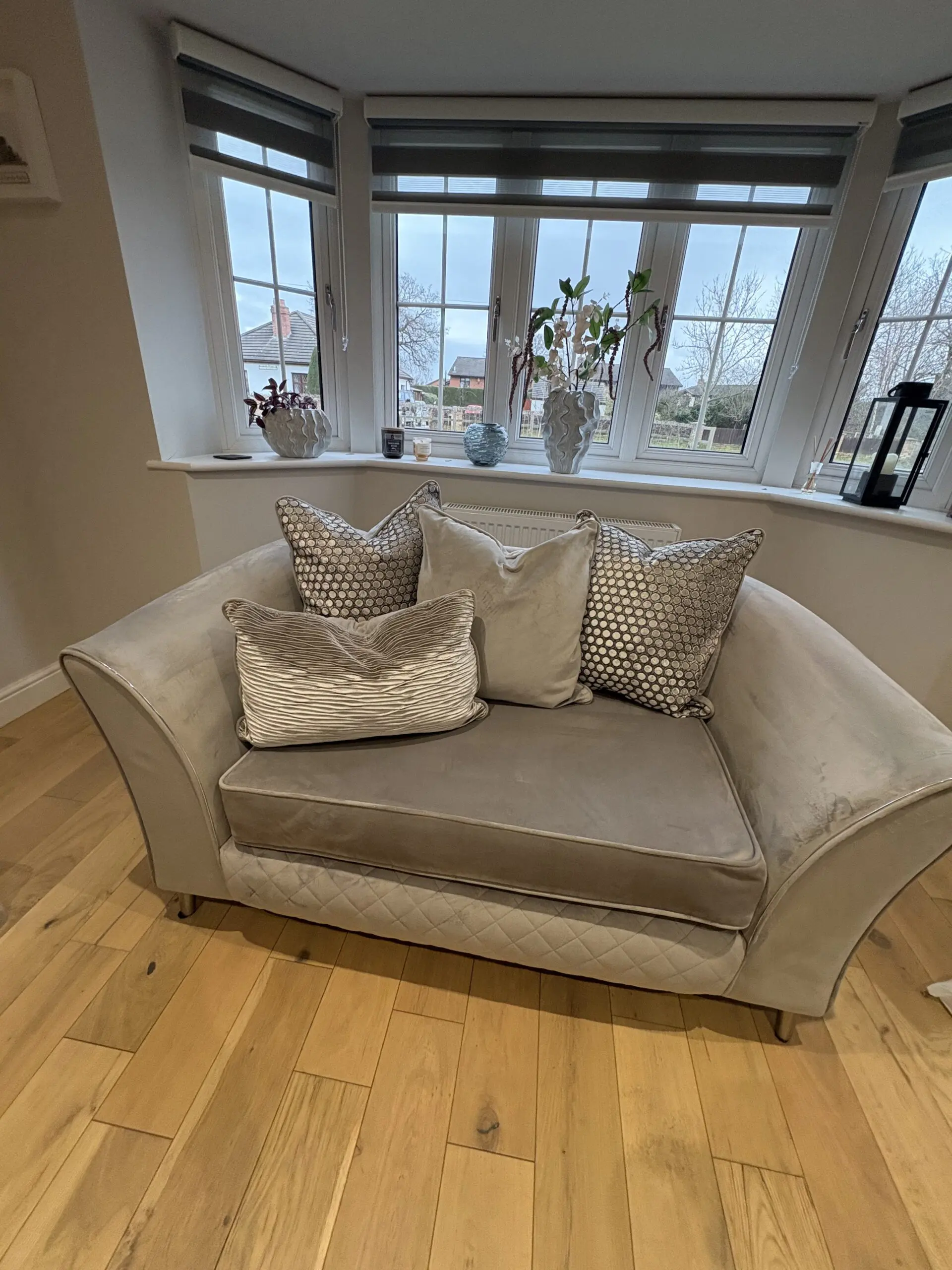 Sofology shimmer corner sofa and cuddle chair