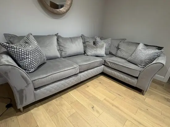 Sofology shimmer corner sofa and cuddle chair