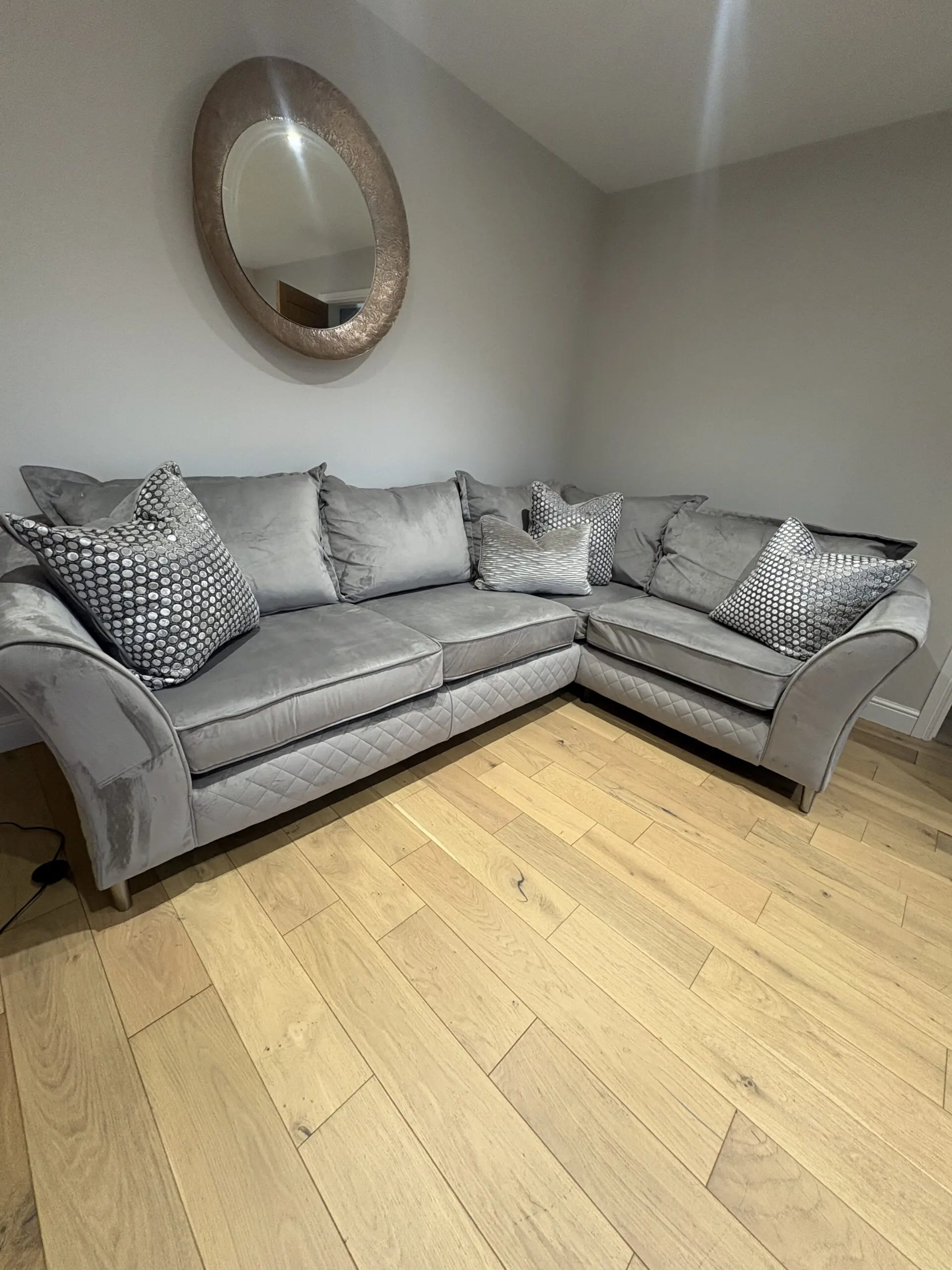 Sofology shimmer corner sofa and cuddle chair