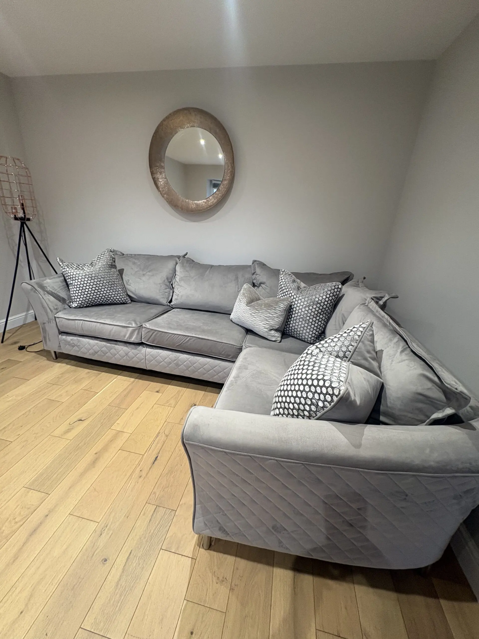 Sofology shimmer corner sofa and cuddle chair