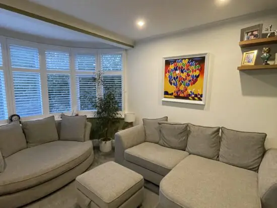 Dfs grey lorella 3 piece suite , 12 months old