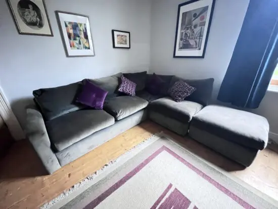 Loaf corner sofa bed with footstool