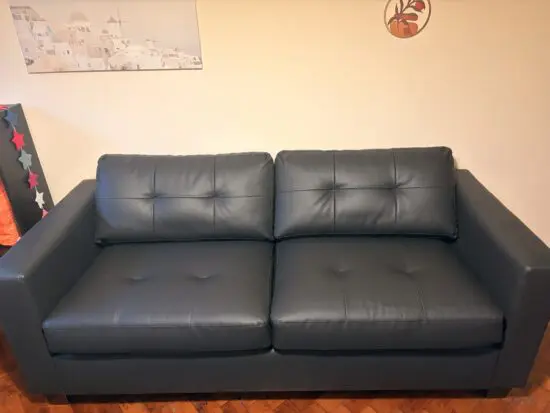 Black two seat sofa