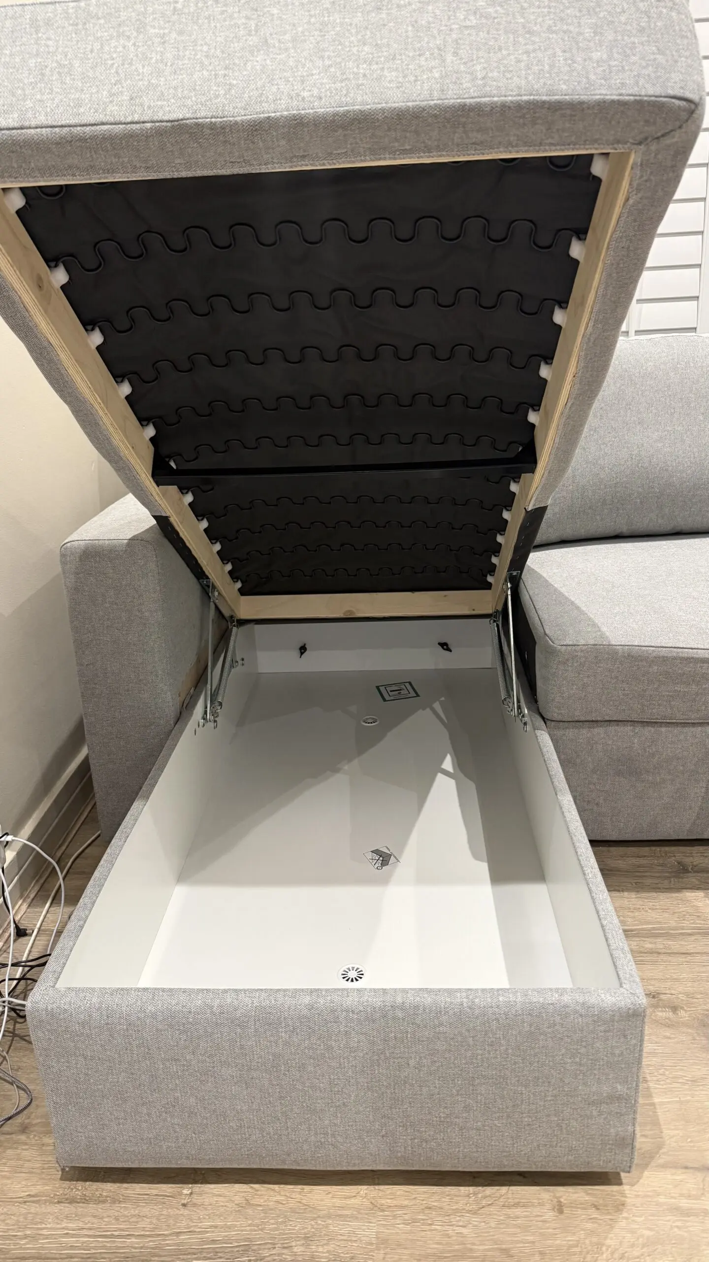 IKEA BÅRSLÖV 3-seat sofa-bed with chaise longue, Tibbleby beige/grey