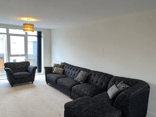 Sofology Black and Grey Deep Chenille Fabric Corner Sofa – Modern L‑Shape, Excellent condition