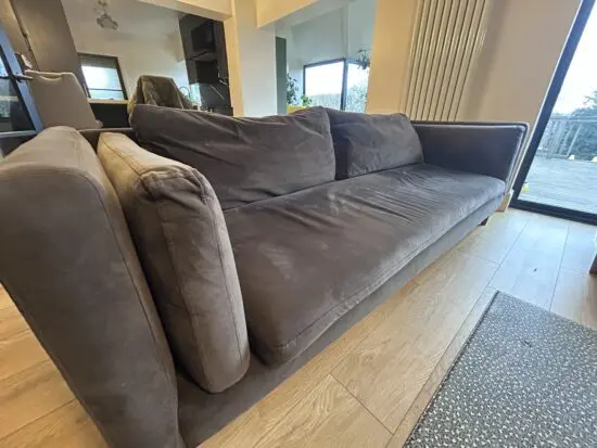 Sofa Workshop grey velvet 4 seater