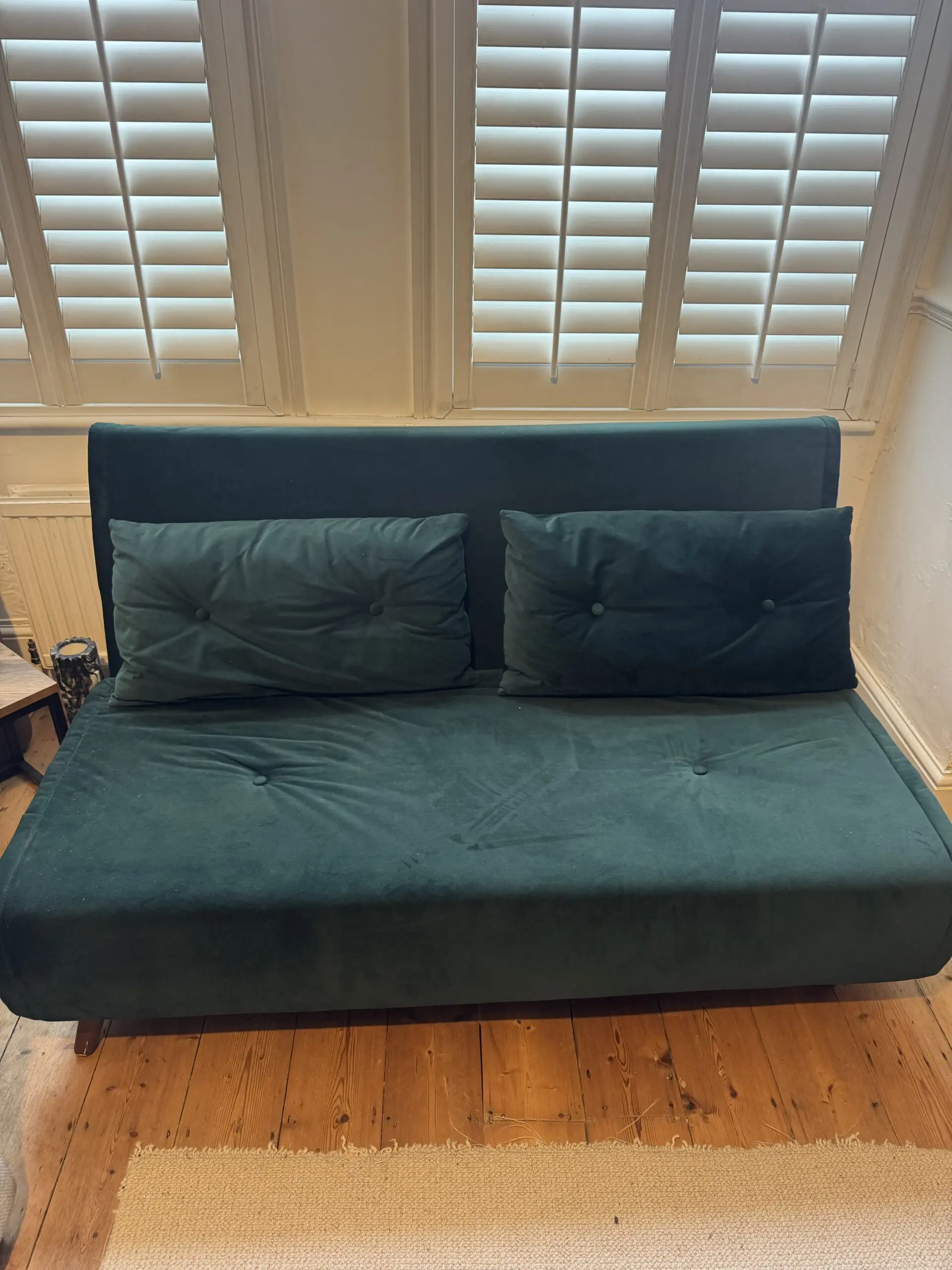 Made Haru Velvet Sofa Bed – Double – Deep Green