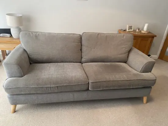 M&S 3 seater sofa grey fabric