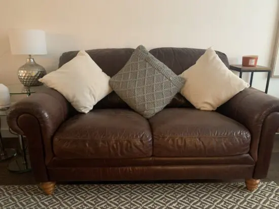 2 seater leather sofa